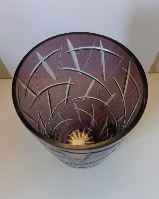 Ваза цветной хрусталь