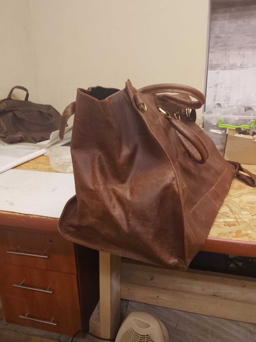 саквояж элитный пошив из натуральной кожи