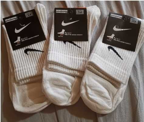 Długie Białe Skarpety Nike, Rozmiar 36-40, Nowe