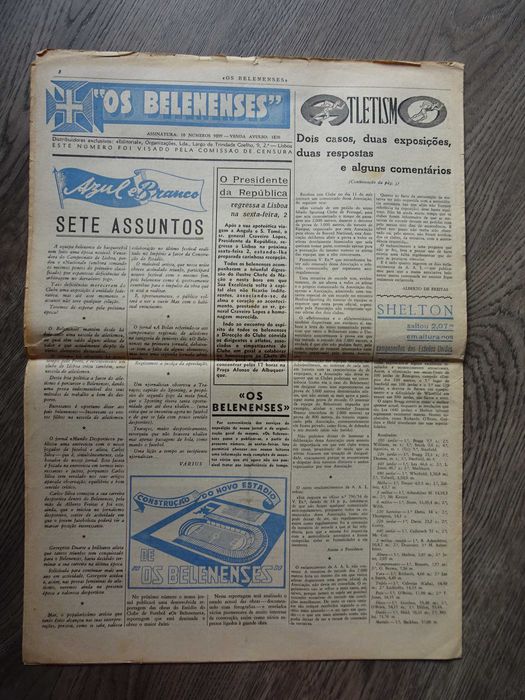Antigo Jornal Belenenses 2 de Julho 1954