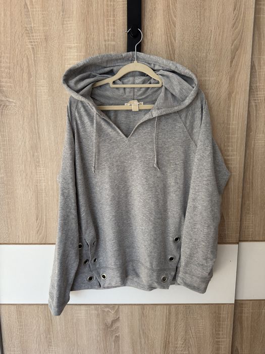 Bluza Michael Kors L hoodie oversize luźna szara