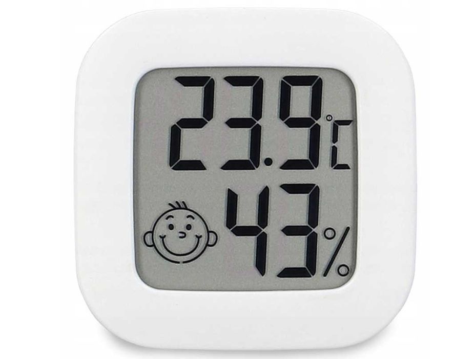 Termometr domowy Higrometr Wilgotnościomierz LCD BIAŁY kod 1905