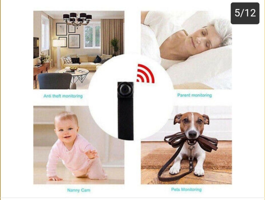 (NOVO) MICRO CÂMERA Espiã com Aplicação em Tempo Real - Audio e Video