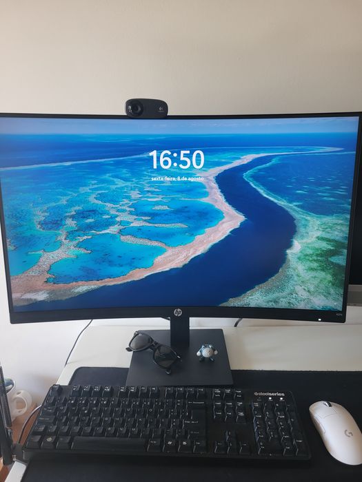 Monitor HP X27c Curvo – 27" Full HD, 165Hz, FreeSync Premium