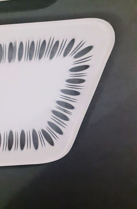 Patera, szkło białe,  komplet