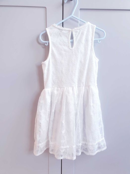 Biała koronkowa sukienka 104 110 Little Kids