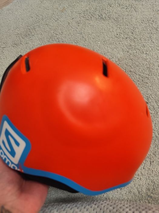 Kask Salomon kid 53-56 M pomarańczowy narciarski grom fluo Orange - bl
