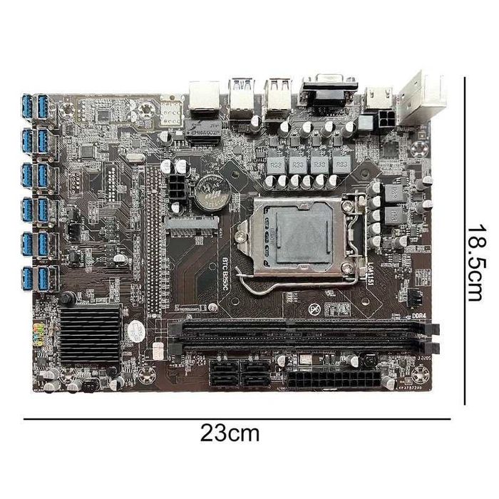B250C BTC Mining Motherboard на 12 карт