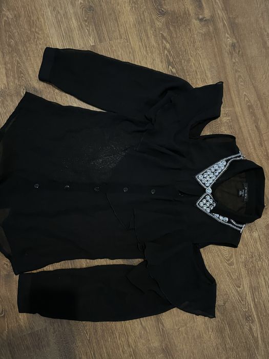 Блуза чорна в горох