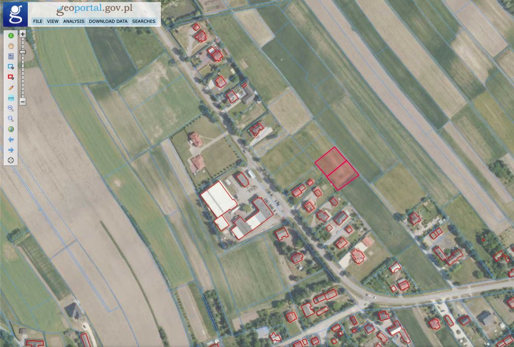 Działki budowlane 8,75 ar z warunkami zabudowy w Borowej pow. Mielecki