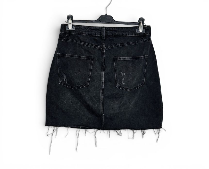 Spódnica jeansowa frayed hem A-line L