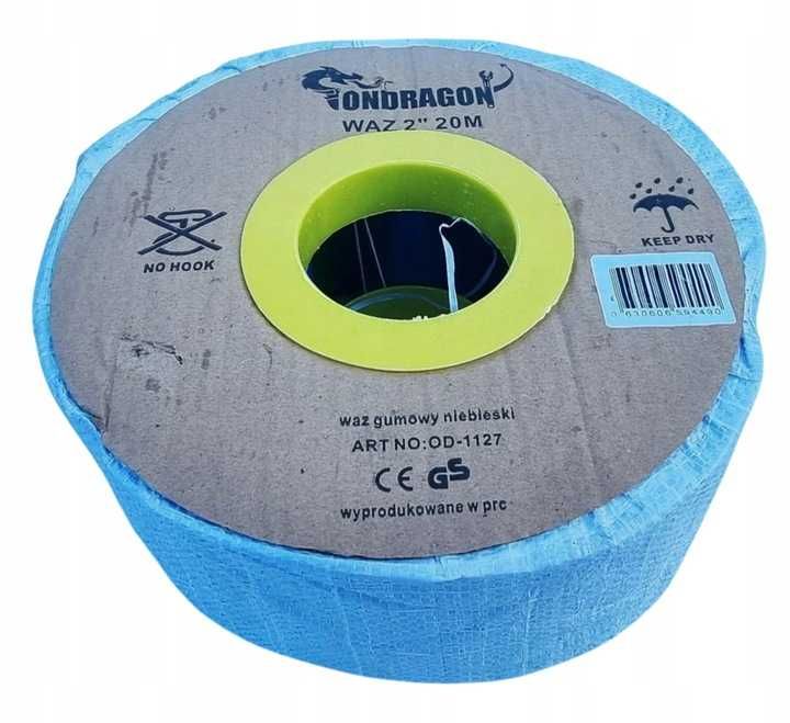 Wąż Tłoczny Gumowy 2" 20M Do Wody Czystej Brudnej Szamba Mocny Długi