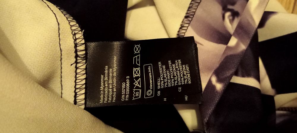 Sukienka czarna kwiaty H&M  S