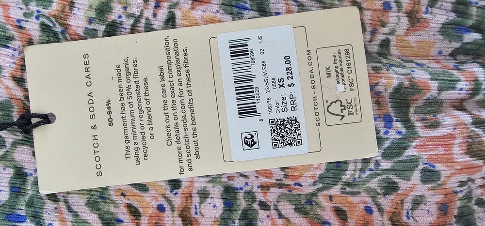 Nowa piękna sukienka Scotch & Soda XS, dekolt, wycięcie na plecach
