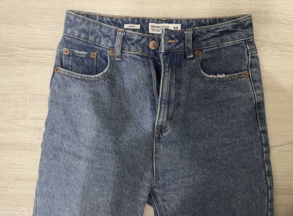 Джинсы мом для девочки подростка р.32
