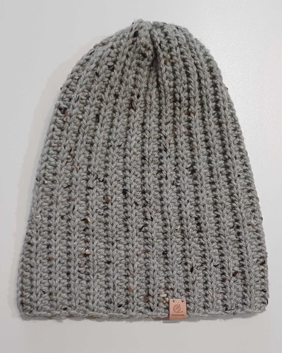 Luźna czapka beanie , 15% wełna