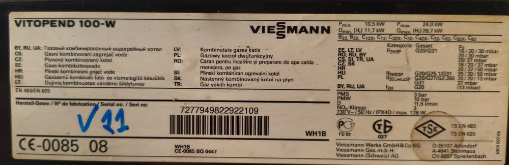 Viessmann Vitopend 100-W WH1B Cześci