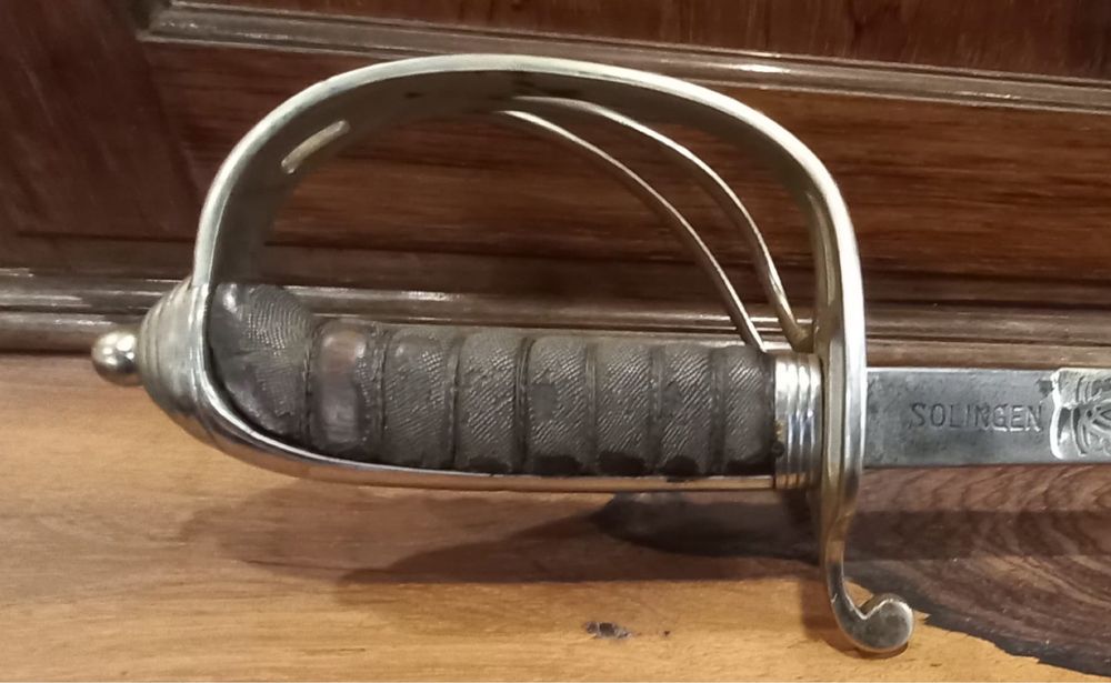 Sabre de Oficial de Cavalaria Portuguesa "FABRICA DE SOLINGEN" - "ANNO 1903" - Armas Reais
