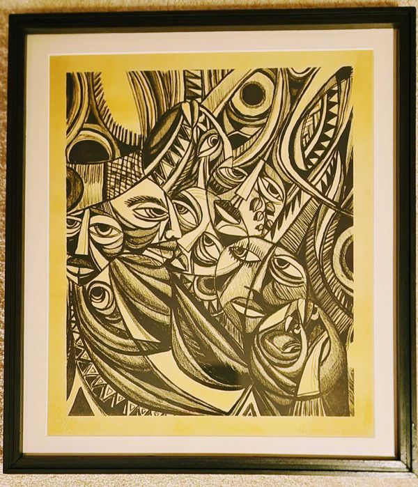 Malangatana - Tinta da China sobre papel 1985