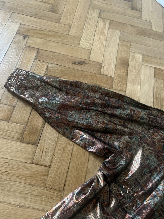 Złota koszula Circa 42 XL na sylwestra wiskozowa