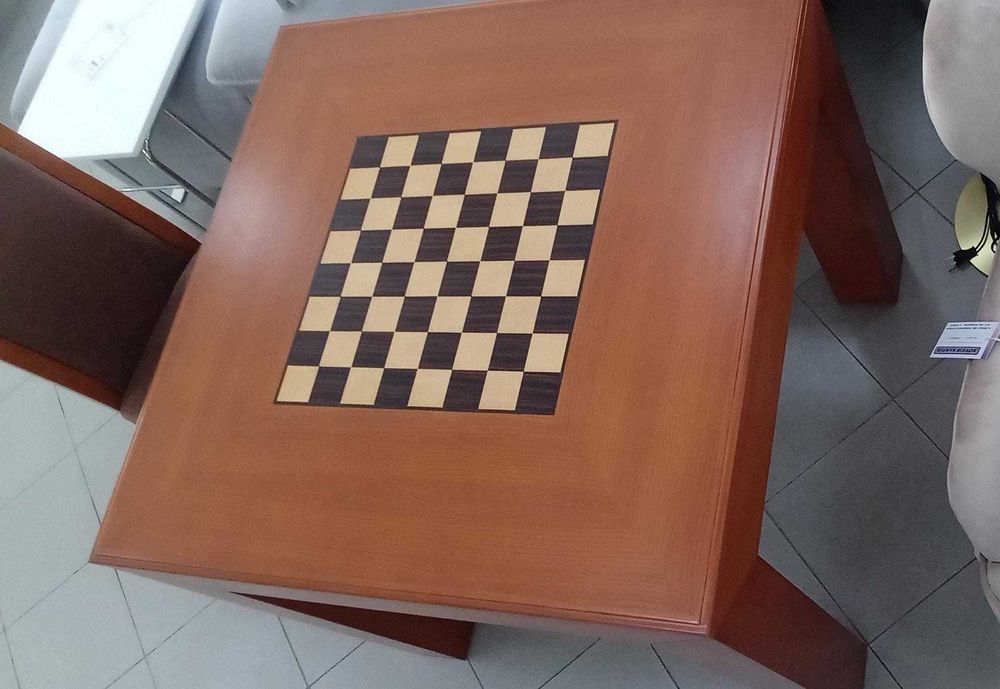 Mesa de Jogo Cerejeira, Xadrez, Damas, Roleta, Cartas