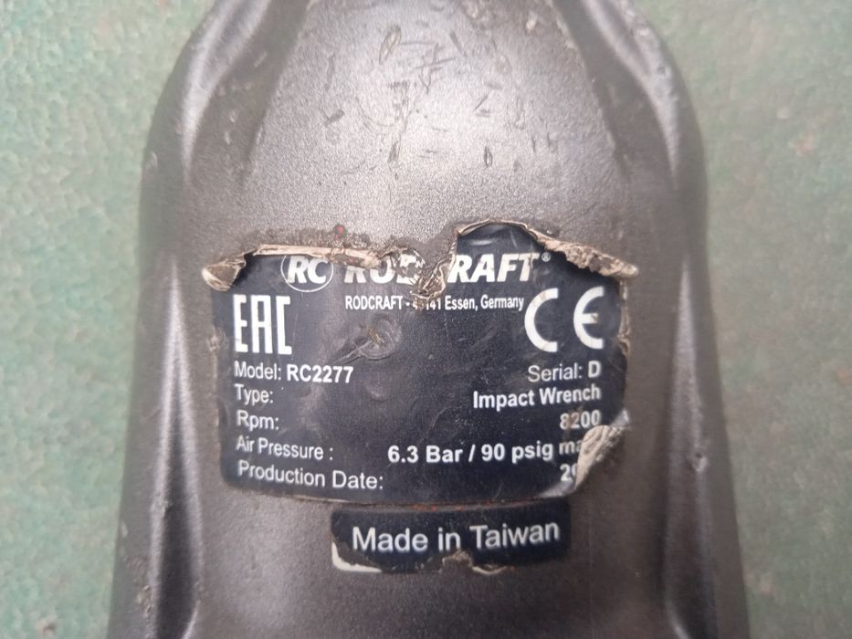 Rodcraft RC2277 - 1250Нм!!! потужний німецький ударний гайковерт