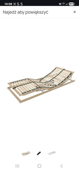 Stelaż do łóżka 140x200,  Samuraj de lux + pilot MK Foam Koło,