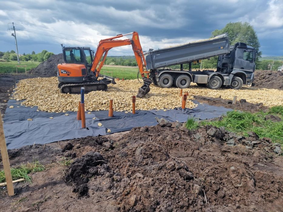 Uslugi koparką i ukladanie kostki brukowej