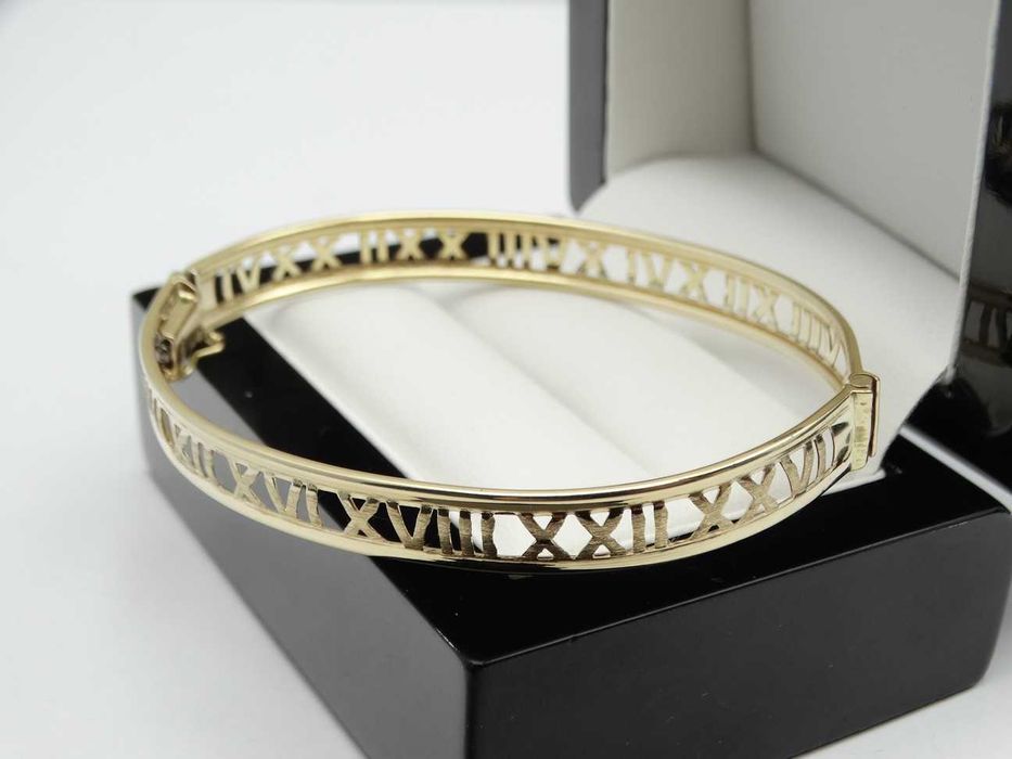 Piękna Złota Bransoletka Sztywna 11,52g P585 6,5cm/5cm