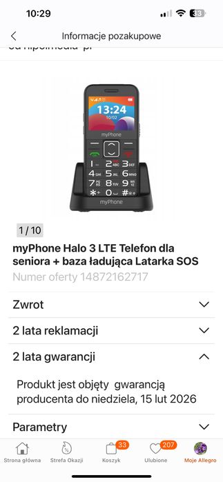 myPhone Halo 3 LTE Telefon dla seniora i gratis