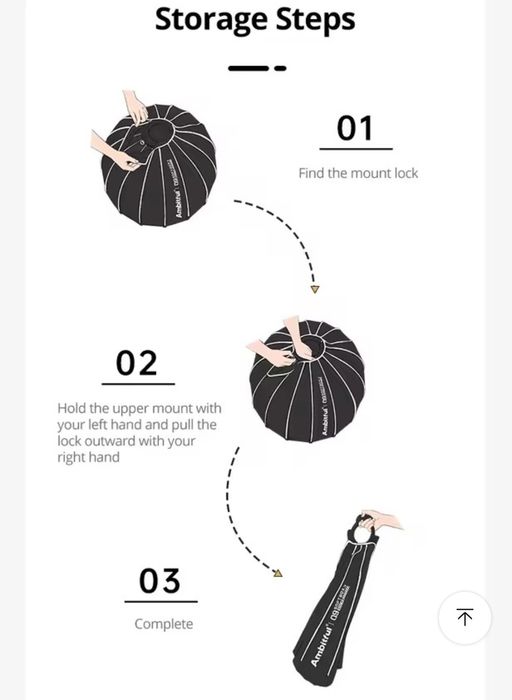 Софтбокс  параболічний октобокс Ambitful Q9 120 см з сотами godox