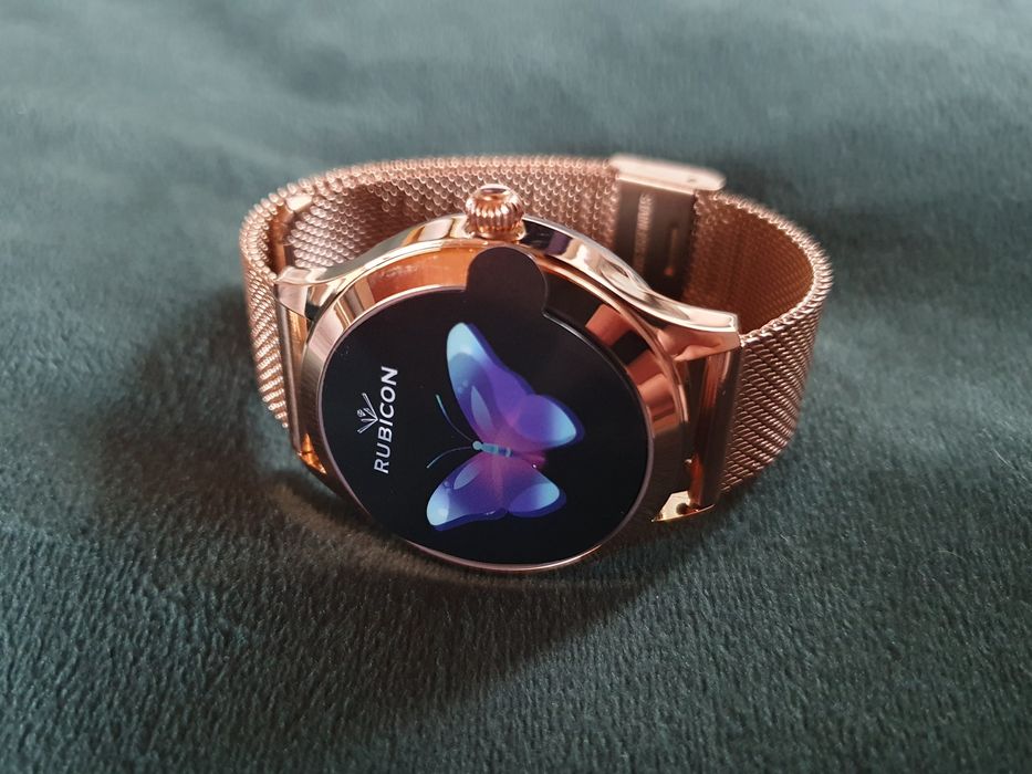 Nowy Zegarek Damski Smartwatch Rubicon KW10 RNBE37 Różowe Złoto ŁÓDŹ