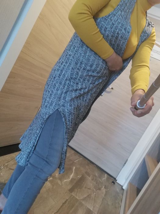 Długi sweter Premium M 38 kardigan kamizelka
