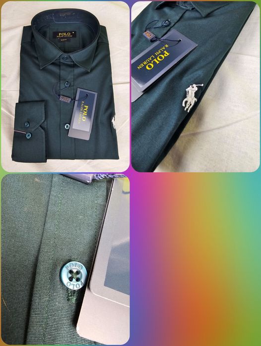 Koszula męska gładka Gant Ralph Lauren premium