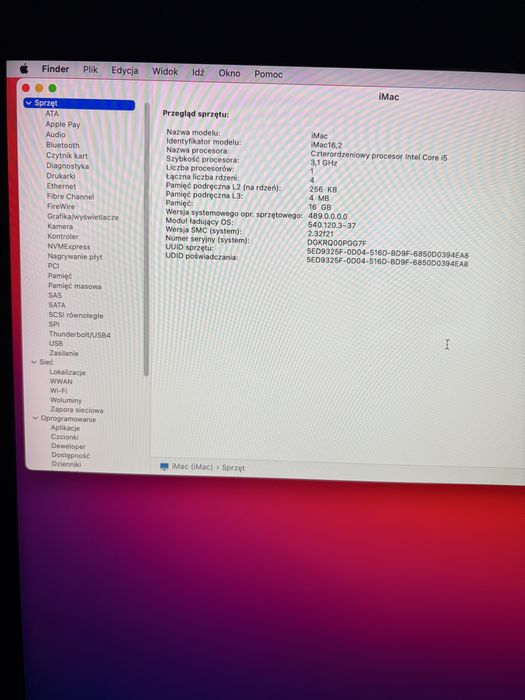 iMac AIO Apple A1418 matryca 4K 2015 rok