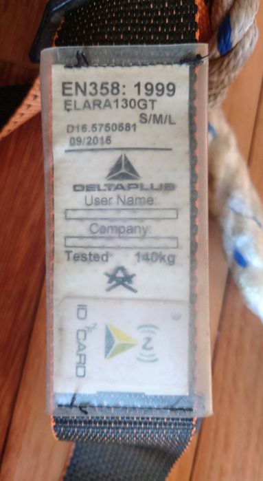 Zestaw 5 x  szelki bezpieczeństwa + linka  z amortyzatorem