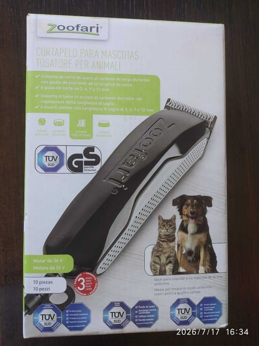 Máquina de Tosquiar para Cães e Gatos Zoofari – Como Nova