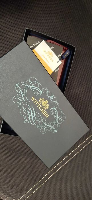 WITTCHEN  Nowy portfel damski ze skóry lakierowanej podłużny bordowy
