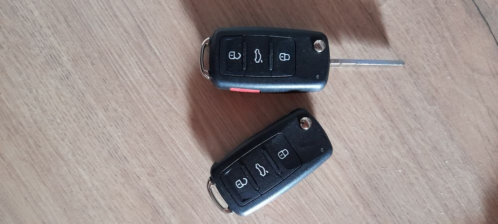 Chave 3 Botões Para Volkswagen Seat Skoda Chave Carcaça e lâmina ( Não tem Placa Electrónica, chip)