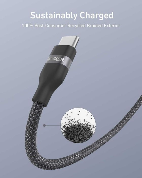 Кабель Anker USB-A - USB-C, 180 см, USB 2.0, чорний