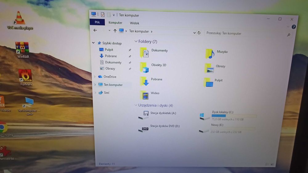 Zestaw komputerowy  stan B.dobry . SSD , WiFI , 4x3.4 GHz