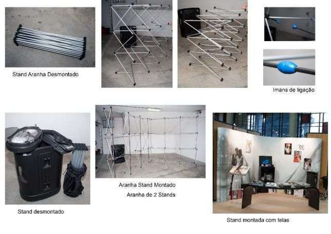 Stands expositores desmontáveis em aranha