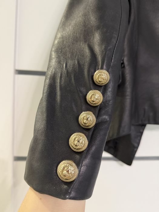 Шкіряний жакет Balmain