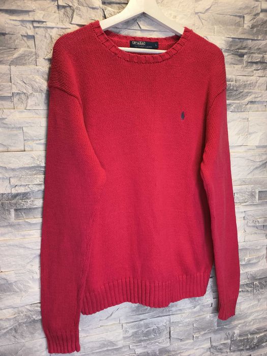 Sweter Polo Ralph Lauren Lniany Len Bawełna Logo Basic L