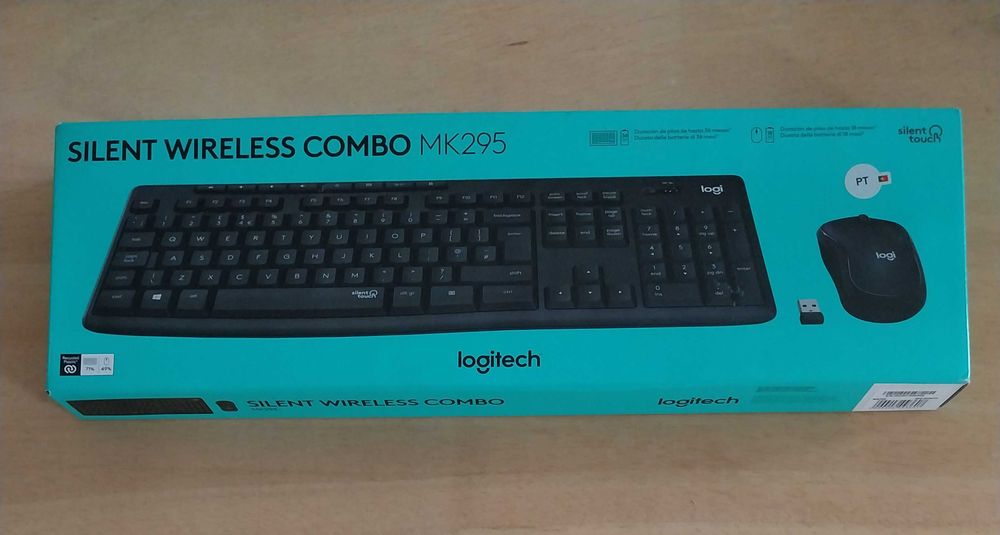 Teclado + Rato Logitech MK295 Wireless Silent PT (Novo Selado)
