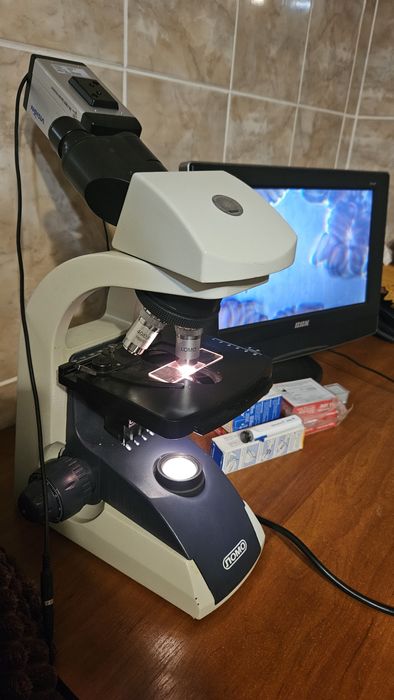 Продам темнопольний мікроскоп для сканування живої краплини крові