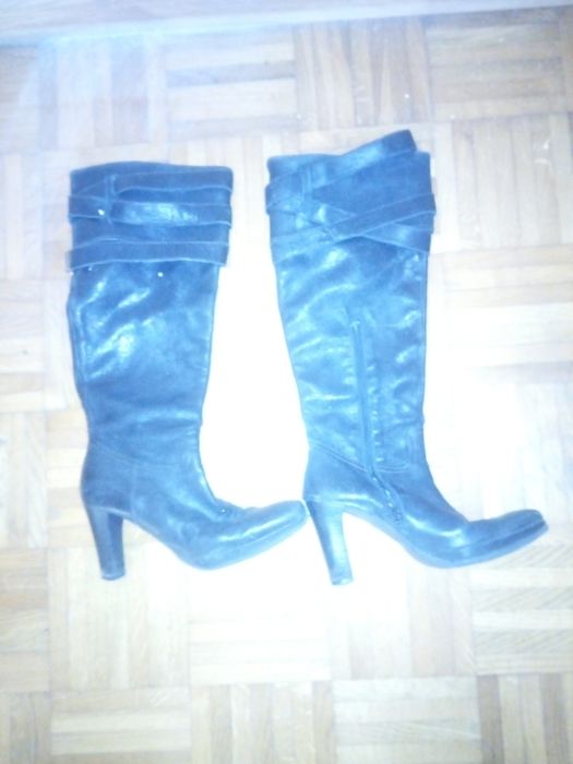 Kozaki damskie skórzane