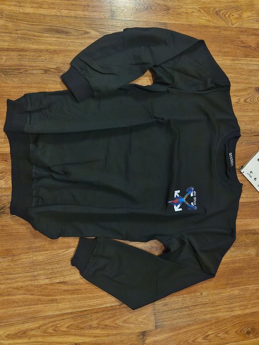 Nowa bluza męska off-white  L xl czarny 2nitkowa bawełna prezent
