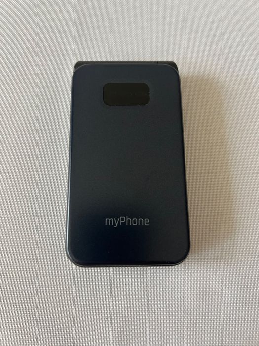 Telefon z klapką myPhone FLIP LTE dla seniora czarny granatowy  komplet