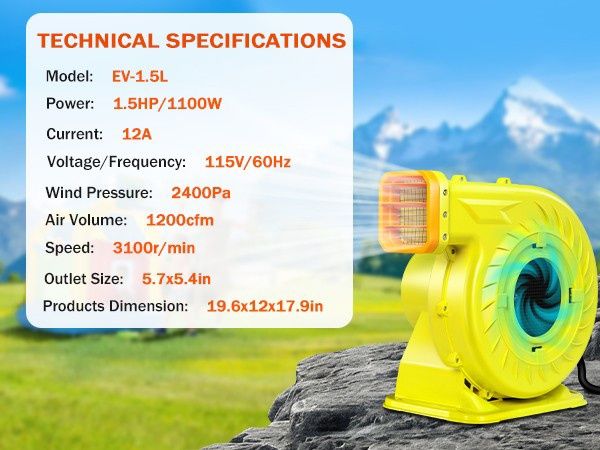 Motor insufláveis 1.5hp 1100w (novo)